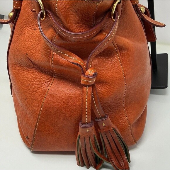 Dooney & Bourke Florentine Smith Bag Leather Satchel Natural 2011 Rugged Luxury - Picture 11 of 16